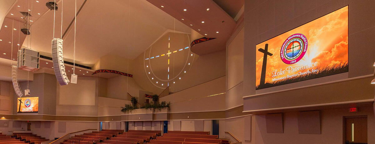 church LED video wall