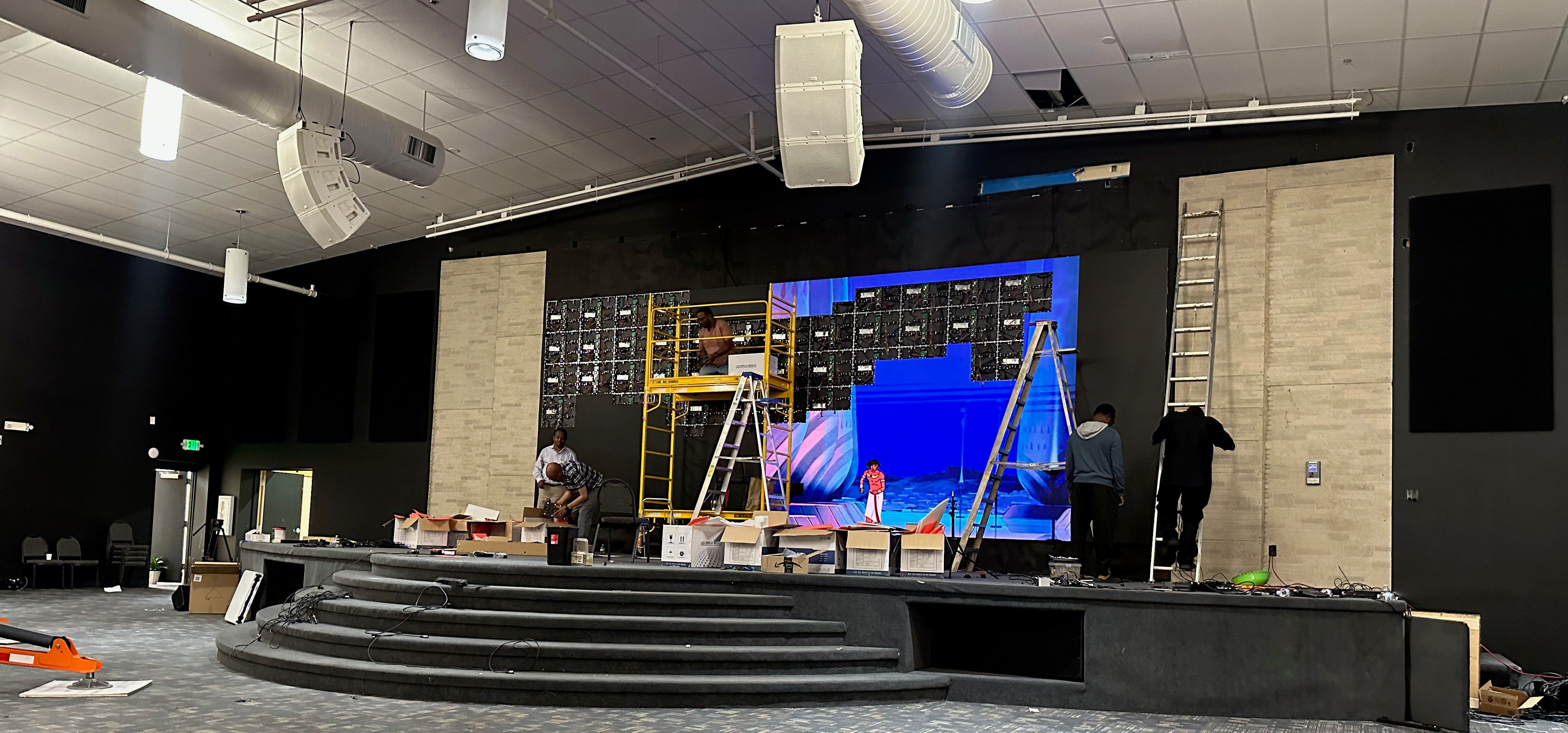 church led wall design