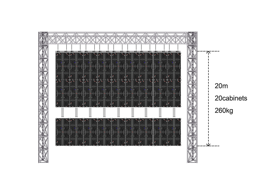 pantalla led colgante